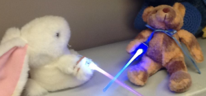 Light saber battle stuffed toys
