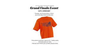 Summer Challenge Grand Finale Event July 7th from 6:00 to 7:30 p.m. Jay County High School Auxiliary Gym